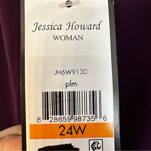Jessica Howard Deep Purple Dress with Embellished Cuffs - Picture 9 of 9
